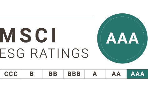 Highest triple-A rating in the MSCI ESG Ratings 2